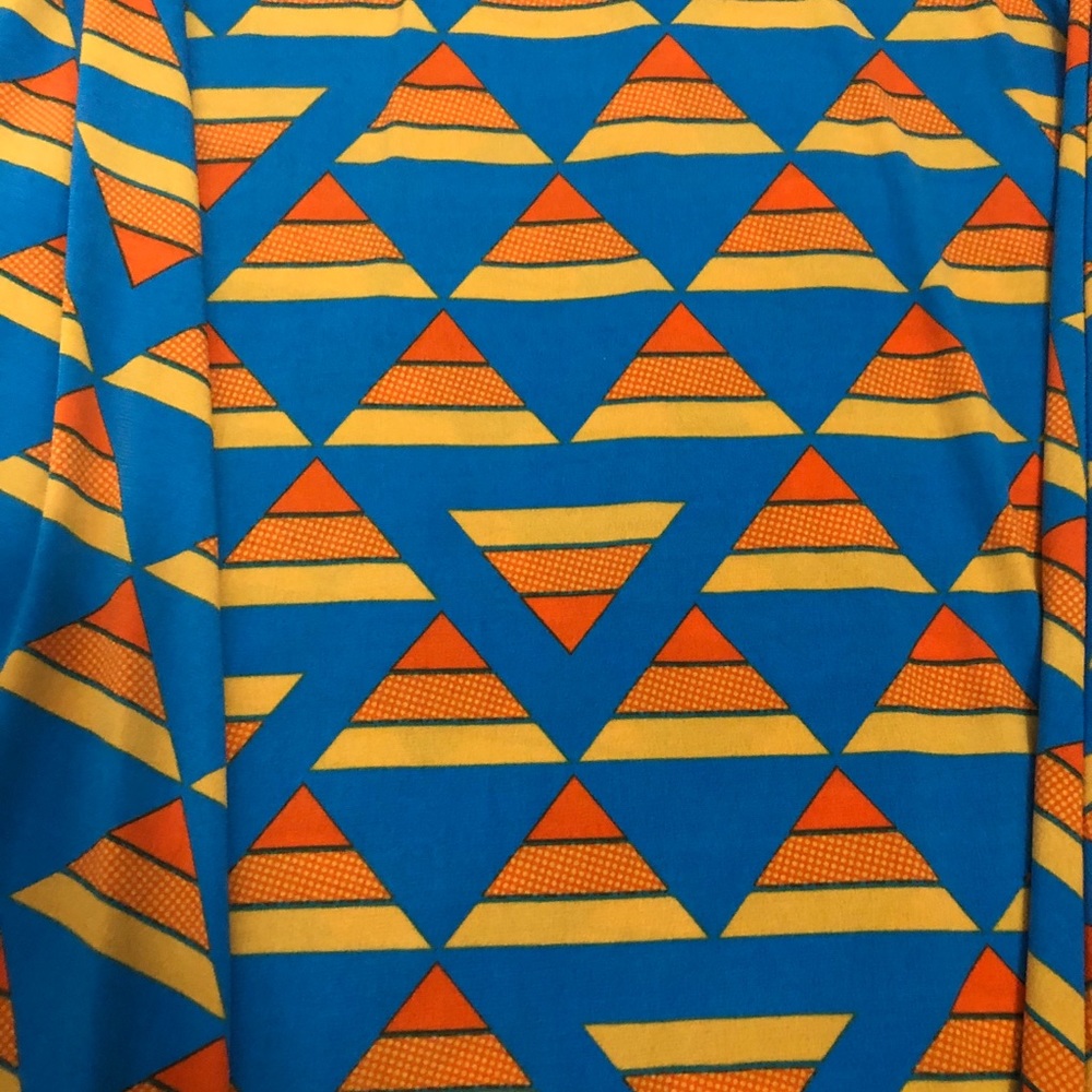 LLR maxi skirt M! Blue, yellow, orange triangles